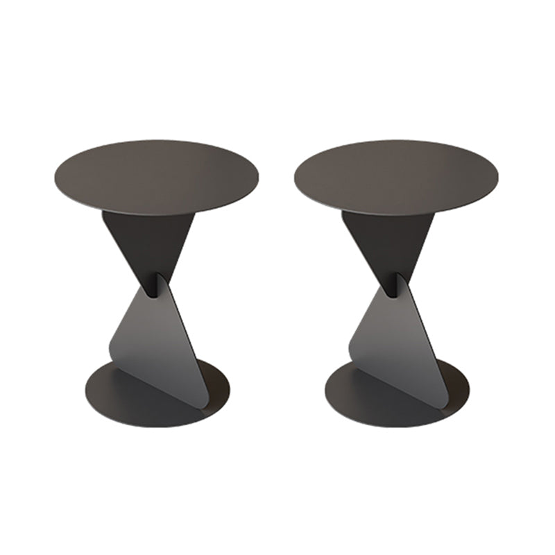 Table d'appoint supérieure rond moderniste table de fin de piédestal en métal pour le salon