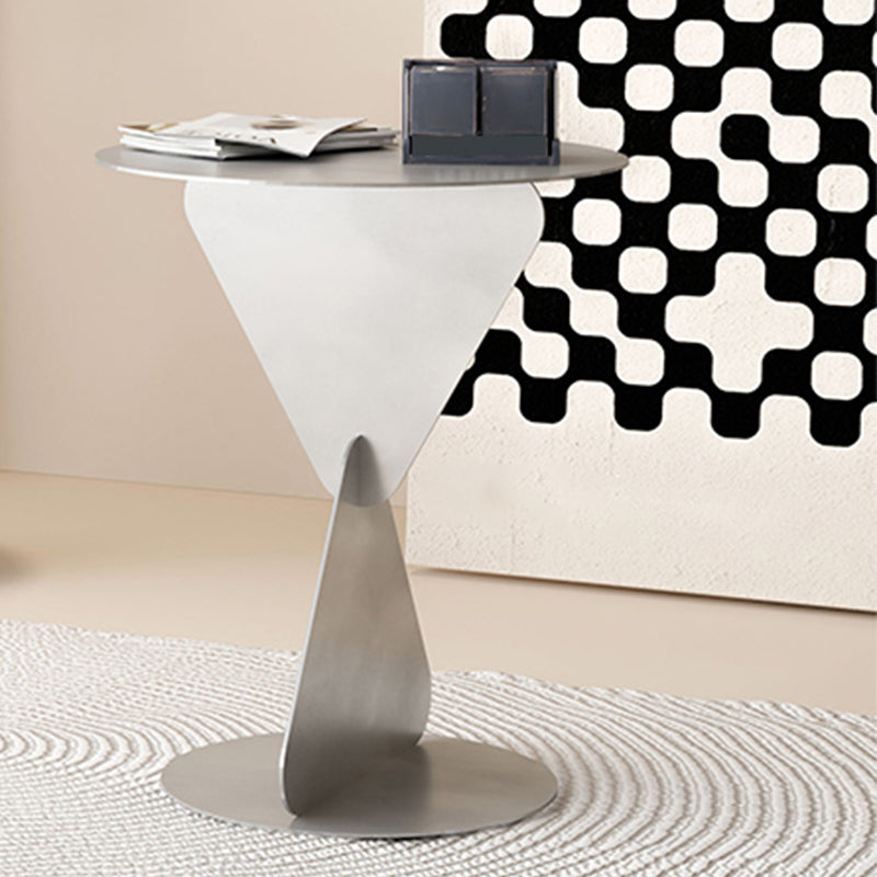 Table d'appoint supérieure rond moderniste table de fin de piédestal en métal pour le salon