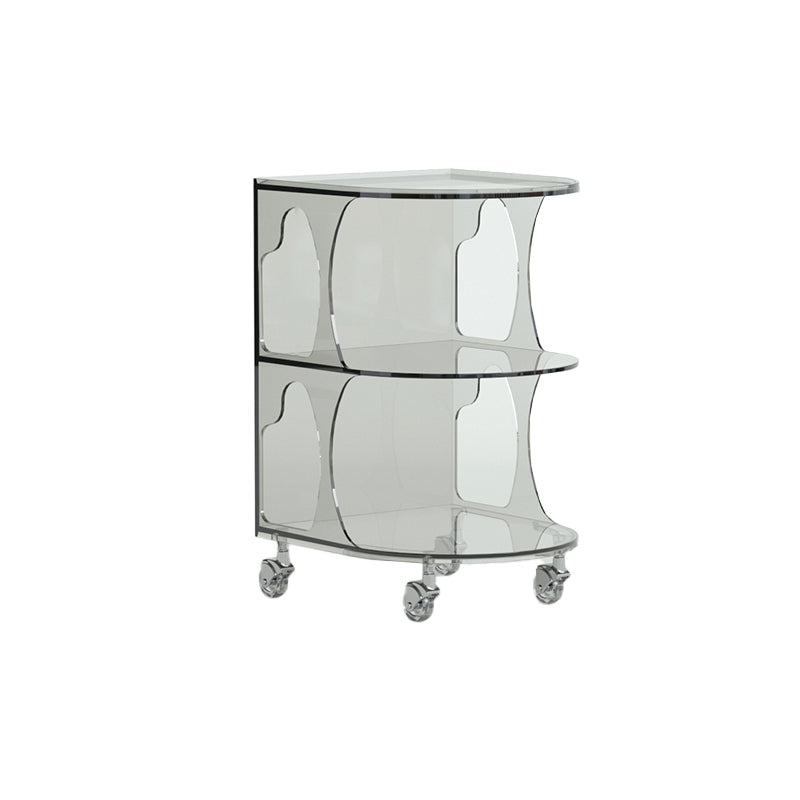 16.1" Wide Contemporary Metal Accent Side Table for Living Room 16"L x 15"W x 24"H Clear 1 Clearhalo 'Coffee & Accent Tables' 'End & Side Tables' 'end_side_tables' 'furn' 'furn_end_side_tables' 'Furniture' 'Living Room Furniture' 7162372