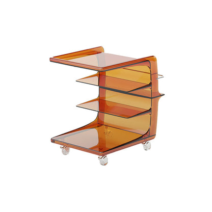16.1" Wide Contemporary Metal Accent Side Table for Living Room 21"L x 16"W x 22"H Tan 1 Clearhalo 'Coffee & Accent Tables' 'End & Side Tables' 'end_side_tables' 'furn' 'furn_end_side_tables' 'Furniture' 'Living Room Furniture' 7162384