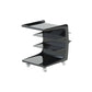 16.1" Wide Contemporary Metal Accent Side Table for Living Room 21"L x 16"W x 22"H Black 1 Clearhalo 'Coffee & Accent Tables' 'End & Side Tables' 'end_side_tables' 'furn' 'furn_end_side_tables' 'Furniture' 'Living Room Furniture' 7162385