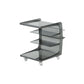 16.1" Wide Contemporary Metal Accent Side Table for Living Room 21"L x 16"W x 22"H Smoke Gray 1 Clearhalo 'Coffee & Accent Tables' 'End & Side Tables' 'end_side_tables' 'furn' 'furn_end_side_tables' 'Furniture' 'Living Room Furniture' 7162387