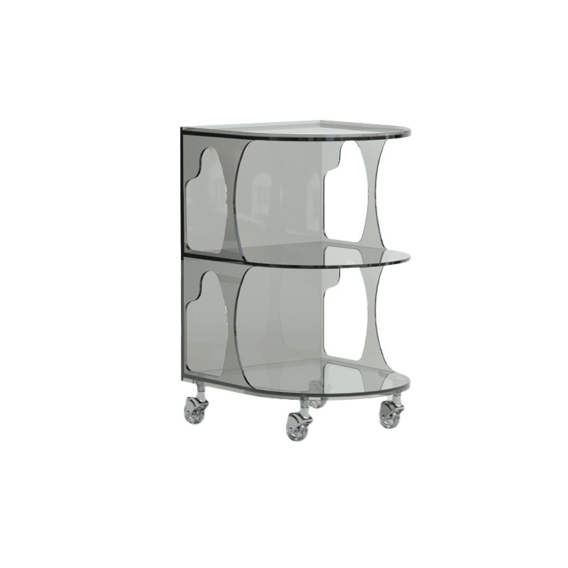 16.1" Wide Contemporary Metal Accent Side Table for Living Room 16"L x 15"W x 24"H Smoke Gray 1 Clearhalo 'Coffee & Accent Tables' 'End & Side Tables' 'end_side_tables' 'furn' 'furn_end_side_tables' 'Furniture' 'Living Room Furniture' 7162393