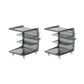 16.1" Wide Contemporary Metal Accent Side Table for Living Room 21"L x 16"W x 22"H Smoke Gray 2 Clearhalo 'Coffee & Accent Tables' 'End & Side Tables' 'end_side_tables' 'furn' 'furn_end_side_tables' 'Furniture' 'Living Room Furniture' 7162395