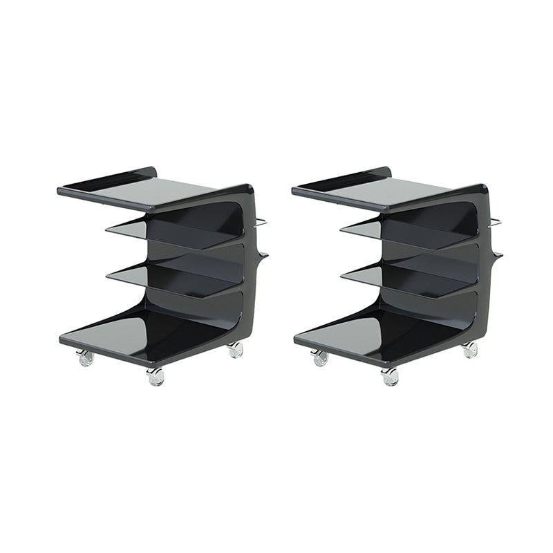 16.1" Wide Contemporary Metal Accent Side Table for Living Room 21"L x 16"W x 22"H Black 2 Clearhalo 'Coffee & Accent Tables' 'End & Side Tables' 'end_side_tables' 'furn' 'furn_end_side_tables' 'Furniture' 'Living Room Furniture' 7162397