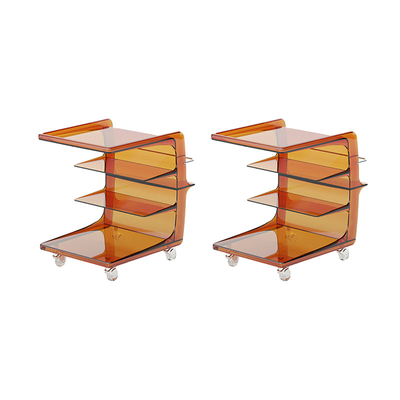 16.1" Wide Contemporary Metal Accent Side Table for Living Room 21"L x 16"W x 22"H Tan 2 Clearhalo 'Coffee & Accent Tables' 'End & Side Tables' 'end_side_tables' 'furn' 'furn_end_side_tables' 'Furniture' 'Living Room Furniture' 7162400