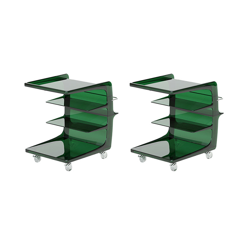 16.1" Wide Contemporary Metal Accent Side Table for Living Room 21"L x 16"W x 22"H Olive Green 2 Clearhalo 'Coffee & Accent Tables' 'End & Side Tables' 'end_side_tables' 'furn' 'furn_end_side_tables' 'Furniture' 'Living Room Furniture' 7162401