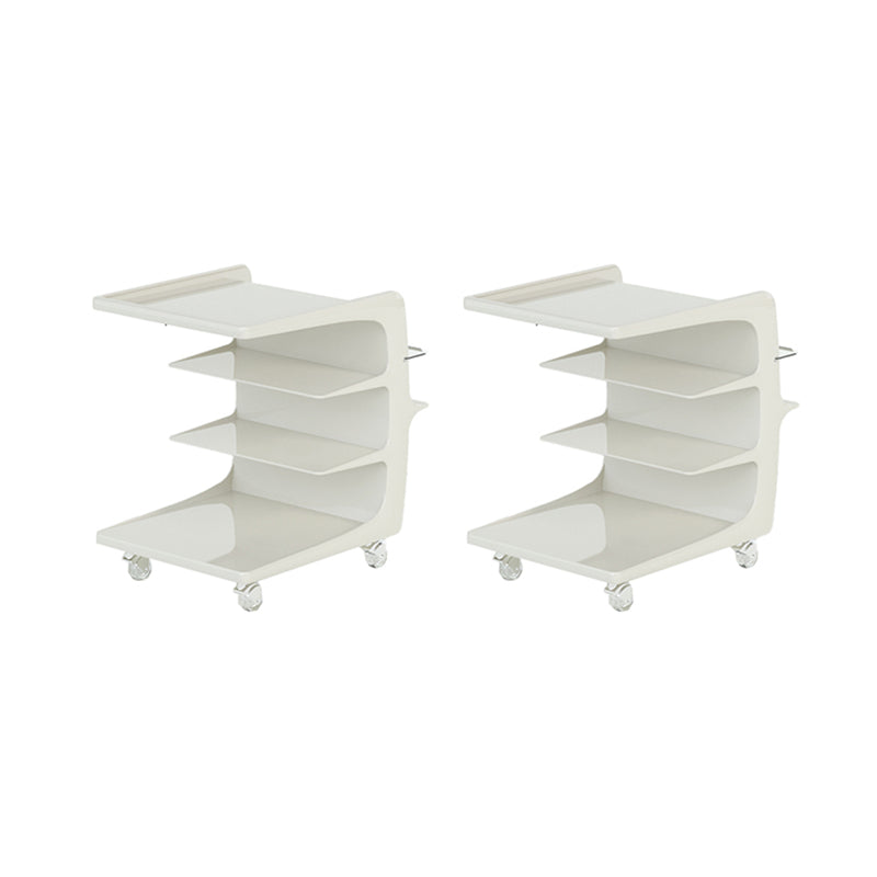 16.1" Wide Contemporary Metal Accent Side Table for Living Room 21"L x 16"W x 22"H White 2 Clearhalo 'Coffee & Accent Tables' 'End & Side Tables' 'end_side_tables' 'furn' 'furn_end_side_tables' 'Furniture' 'Living Room Furniture' 7162403