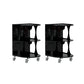 16.1" Wide Contemporary Metal Accent Side Table for Living Room 16"L x 15"W x 24"H Black 2 Clearhalo 'Coffee & Accent Tables' 'End & Side Tables' 'end_side_tables' 'furn' 'furn_end_side_tables' 'Furniture' 'Living Room Furniture' 7162404
