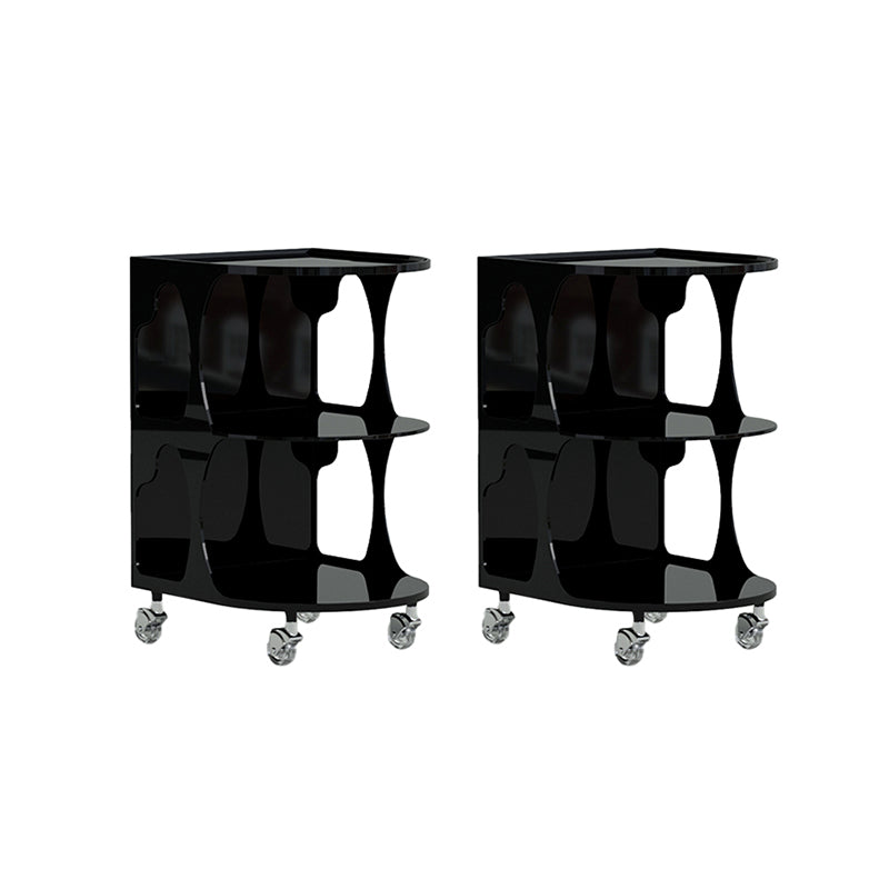 16.1" Wide Contemporary Metal Accent Side Table for Living Room 16"L x 15"W x 24"H Black 2 Clearhalo 'Coffee & Accent Tables' 'End & Side Tables' 'end_side_tables' 'furn' 'furn_end_side_tables' 'Furniture' 'Living Room Furniture' 7162404