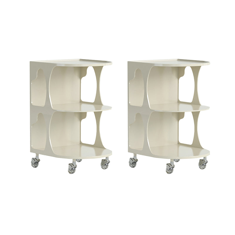 16.1" Wide Contemporary Metal Accent Side Table for Living Room 16"L x 15"W x 24"H White 2 Clearhalo 'Coffee & Accent Tables' 'End & Side Tables' 'end_side_tables' 'furn' 'furn_end_side_tables' 'Furniture' 'Living Room Furniture' 7162405