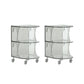 16.1" Wide Contemporary Metal Accent Side Table for Living Room 16"L x 15"W x 24"H Clear 2 Clearhalo 'Coffee & Accent Tables' 'End & Side Tables' 'end_side_tables' 'furn' 'furn_end_side_tables' 'Furniture' 'Living Room Furniture' 7162406