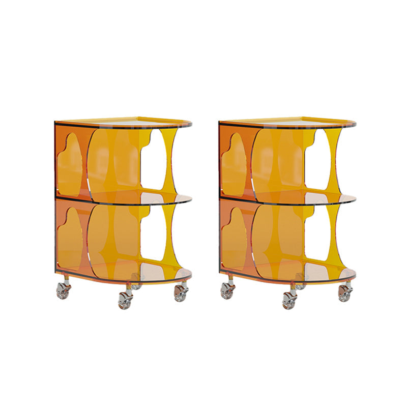 16.1" Wide Contemporary Metal Accent Side Table for Living Room 16"L x 15"W x 24"H Yellow 2 Clearhalo 'Coffee & Accent Tables' 'End & Side Tables' 'end_side_tables' 'furn' 'furn_end_side_tables' 'Furniture' 'Living Room Furniture' 7162408