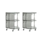 16.1" Wide Contemporary Metal Accent Side Table for Living Room 16"L x 15"W x 24"H Smoke Gray 2 Clearhalo 'Coffee & Accent Tables' 'End & Side Tables' 'end_side_tables' 'furn' 'furn_end_side_tables' 'Furniture' 'Living Room Furniture' 7162409