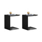 Contemporary Wood End Table Rectangular C-shape Sofa Side Accent Table Black 2 Clearhalo 'Coffee & Accent Tables' 'End & Side Tables' 'end_side_tables' 'furn' 'furn_end_side_tables' 'Furniture' 'Living Room Furniture' 7162460