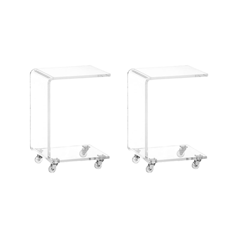 Modernistic Plastic Abstract End Table Rectangular Corner Table for Living Room 2 Clearhalo 'Coffee & Accent Tables' 'End & Side Tables' 'end_side_tables' 'furn' 'furn_end_side_tables' 'Furniture' 'Living Room Furniture' 7162571