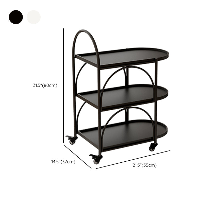 Tavolo da estremità ovale a 3 livelli con ruote laterale moderno con ruote