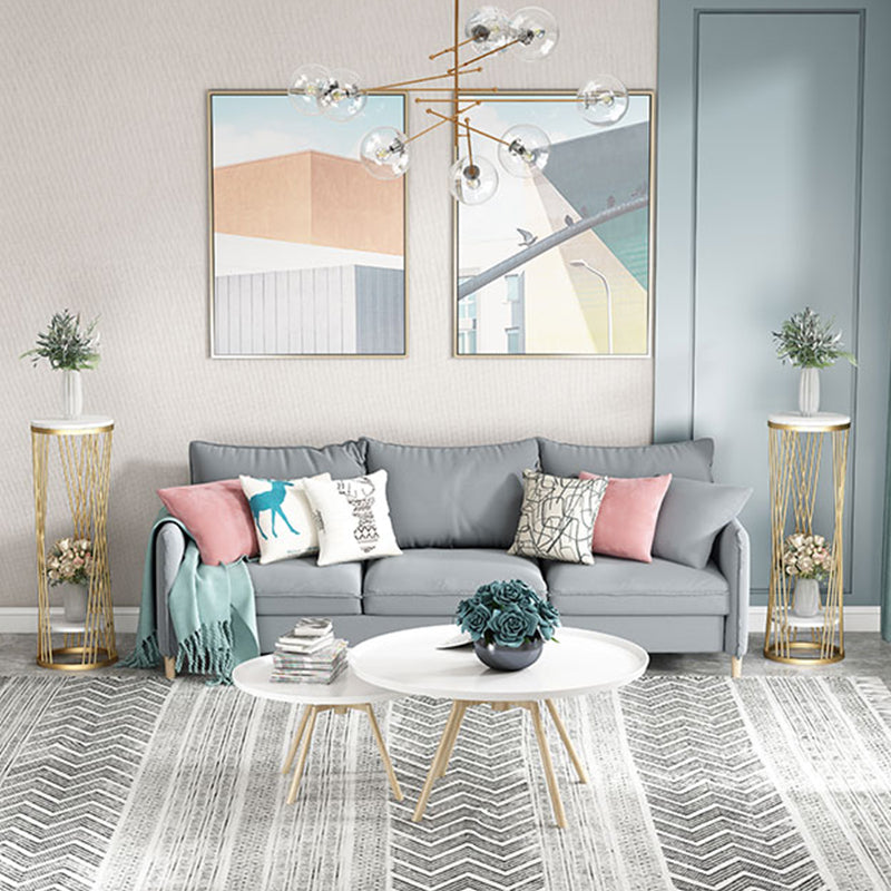 Mid-Century Contemporary Solid Marble Round/Square Frame Living Room Side End Table Clearhalo 'Coffee & Accent Tables' 'End & Side Tables' 'end_side_tables' 'furn' 'furn_end_side_tables' 'Furniture' 'Living Room Furniture' 7162718