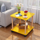 Wood 4 Legs End Table Modern Side End Snack Table for Living Room 20"L x 20"W x 18.5"H Yellow 1 Clearhalo 'Coffee & Accent Tables' 'End & Side Tables' 'end_side_tables' 'furn' 'furn_end_side_tables' 'Furniture' 'Living Room Furniture' 7162745