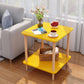 Wood 4 Legs End Table Modern Side End Snack Table for Living Room 20"L x 20"W x 20.5"H Yellow 1 Clearhalo 'Coffee & Accent Tables' 'End & Side Tables' 'end_side_tables' 'furn' 'furn_end_side_tables' 'Furniture' 'Living Room Furniture' 7162757