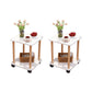 Wood 4 Legs End Table Modern Side End Snack Table for Living Room 16"L x 16"W x 18.5"H White 2 Clearhalo 'Coffee & Accent Tables' 'End & Side Tables' 'end_side_tables' 'furn' 'furn_end_side_tables' 'Furniture' 'Living Room Furniture' 7162781