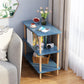Engineered Wood 4 Legs End Table 2/3-tier Side Table for Living Room Blue 1 Clearhalo 'Coffee & Accent Tables' 'End & Side Tables' 'end_side_tables' 'furn' 'furn_end_side_tables' 'Furniture' 'Living Room Furniture' 7162856