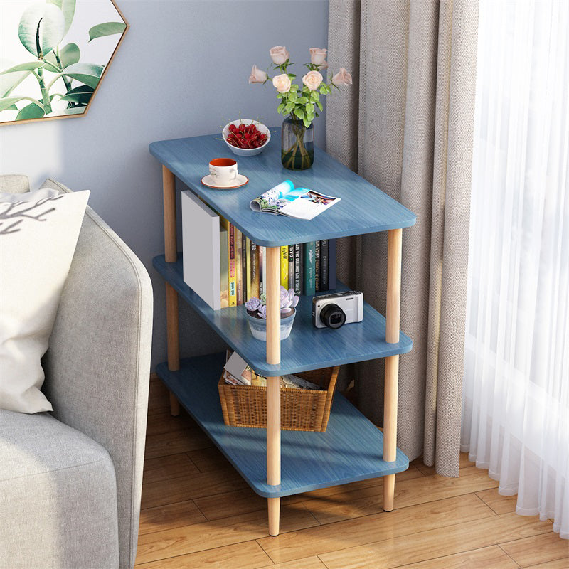 Engineered Wood 4 Legs End Table 2/3-tier Side Table for Living Room Blue 1 Clearhalo 'Coffee & Accent Tables' 'End & Side Tables' 'end_side_tables' 'furn' 'furn_end_side_tables' 'Furniture' 'Living Room Furniture' 7162856