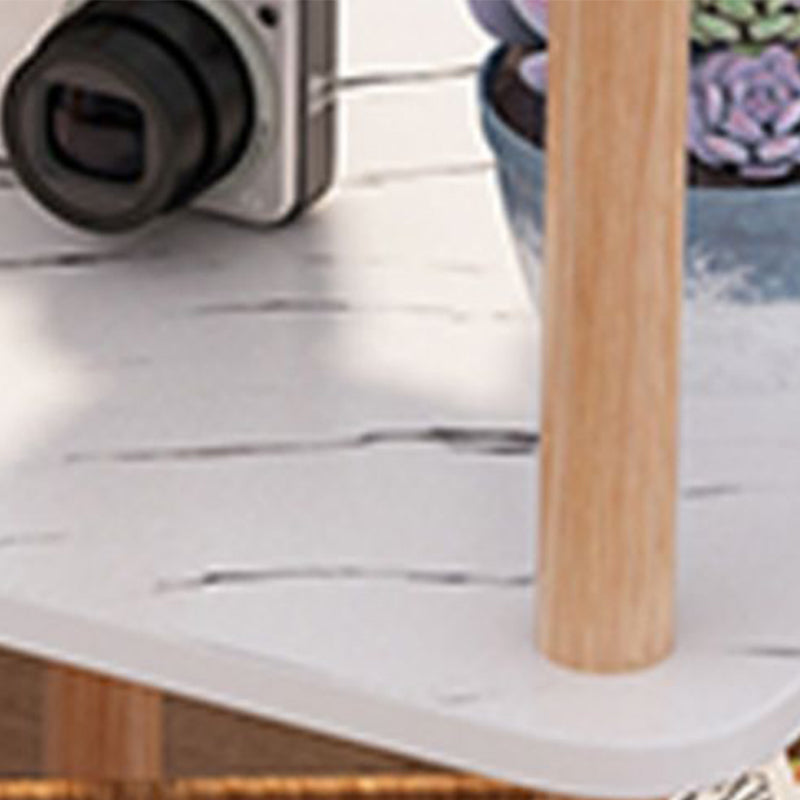 Engineered Wood 4 Legs End Table 2/3-tier Side Table for Living Room Clearhalo 'Coffee & Accent Tables' 'End & Side Tables' 'end_side_tables' 'furn' 'furn_end_side_tables' 'Furniture' 'Living Room Furniture' 7162865