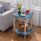 Engineered Wood 4 Legs End Table 2/3-tier Side Table for Living Room 16"L x 16"W x 20.5"H Blue 1 Clearhalo 'Coffee & Accent Tables' 'End & Side Tables' 'end_side_tables' 'furn' 'furn_end_side_tables' 'Furniture' 'Living Room Furniture' 7162877