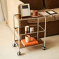 22.44" Tall 4 Legs Side Table with Shelves Modern Metal End Table Stand Clearhalo 'Coffee & Accent Tables' 'End & Side Tables' 'end_side_tables' 'furn' 'furn_end_side_tables' 'Furniture' 'Living Room Furniture' 7163078
