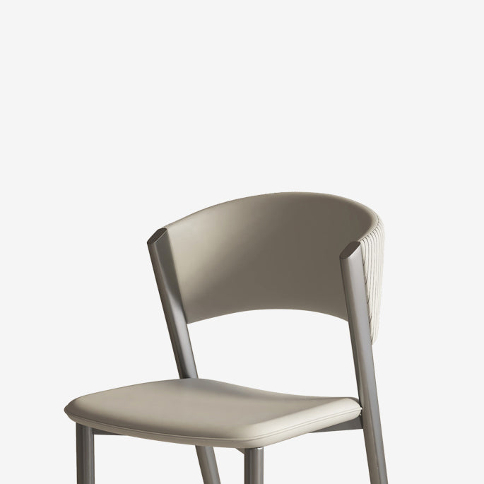 Faux lederen eetkamerstoelen Designer Style Open Back Armloze stoel