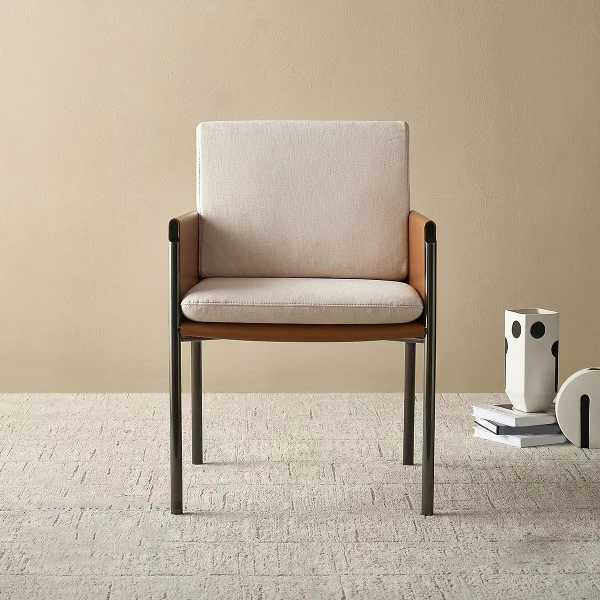 Industrial Upholstered Arm Chair Parsons Dining Room Dining Chair Clearhalo 'Dining Chairs' 'Dining Tables & Seating' 'dining_chair' 'furn' 'furn_dining_chair' 'Furniture' 'Kitchen & Dining Furniture' 7163130