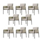 Industrial Upholstered Arm Chair Parsons Dining Room Dining Chair White 8 Piece Set Clearhalo 'Dining Chairs' 'Dining Tables & Seating' 'dining_chair' 'furn' 'furn_dining_chair' 'Furniture' 'Kitchen & Dining Furniture' 7163144