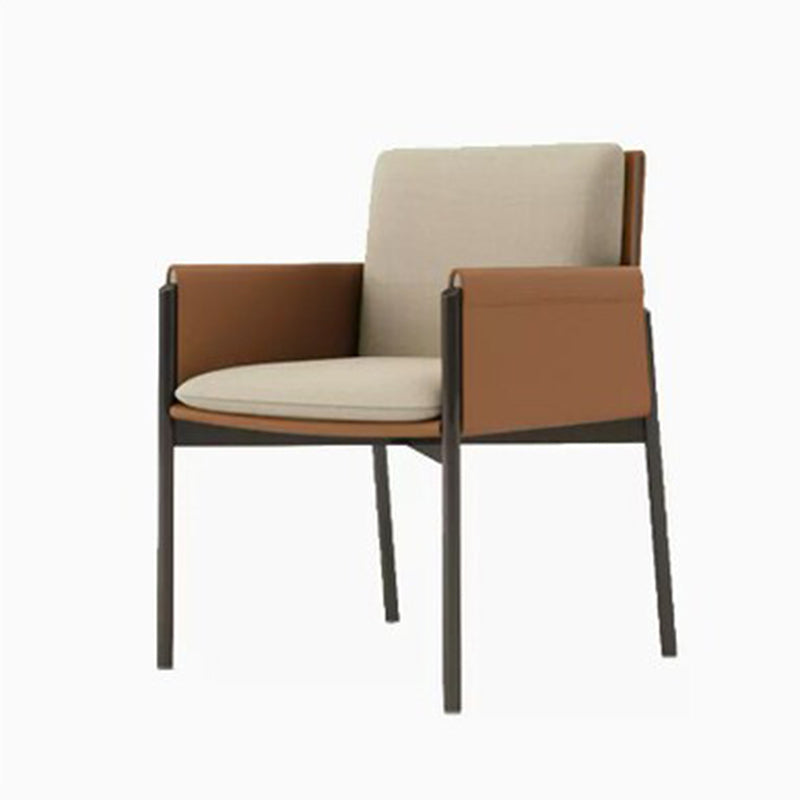 Industrial Upholstered Arm Chair Parsons Dining Room Dining Chair Brown 1 Piece Clearhalo 'Dining Chairs' 'Dining Tables & Seating' 'dining_chair' 'furn' 'furn_dining_chair' 'Furniture' 'Kitchen & Dining Furniture' 7163145