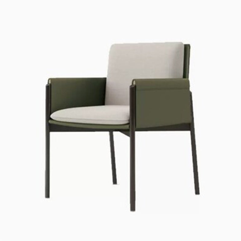 Industrial Upholstered Arm Chair Parsons Dining Room Dining Chair Green 1 Piece Clearhalo 'Dining Chairs' 'Dining Tables & Seating' 'dining_chair' 'furn' 'furn_dining_chair' 'Furniture' 'Kitchen & Dining Furniture' 7163150