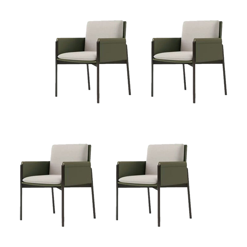 Industrial Upholstered Arm Chair Parsons Dining Room Dining Chair Green 4 Piece Set Clearhalo 'Dining Chairs' 'Dining Tables & Seating' 'dining_chair' 'furn' 'furn_dining_chair' 'Furniture' 'Kitchen & Dining Furniture' 7163152