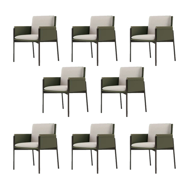 Industrial Upholstered Arm Chair Parsons Dining Room Dining Chair Green 8 Piece Set Clearhalo 'Dining Chairs' 'Dining Tables & Seating' 'dining_chair' 'furn' 'furn_dining_chair' 'Furniture' 'Kitchen & Dining Furniture' 7163154