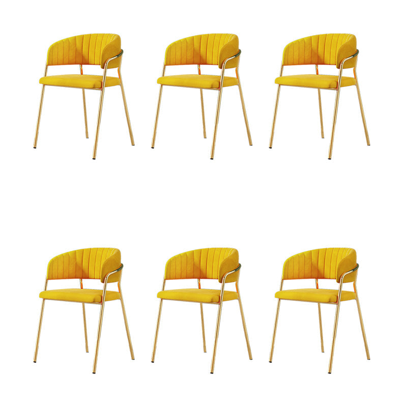 Gestoffeerde eetkamerstoel Glam -stijl Open achterstoel voor de eetkamer