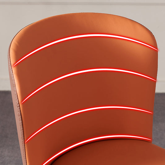 Dining Room Metal Legs Chair Faux Leather Parsons Dining Chair