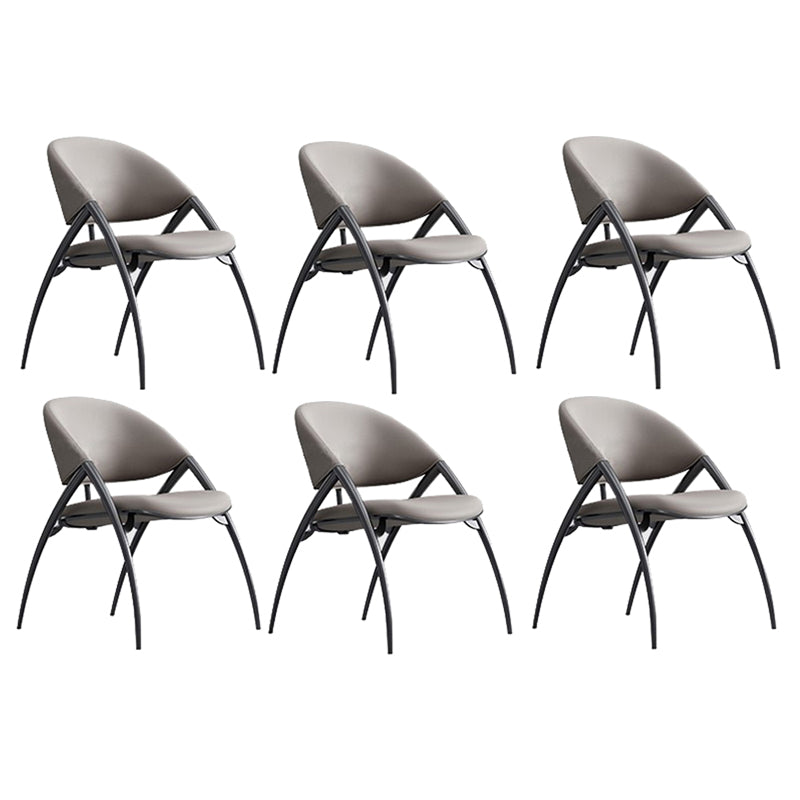 Glam keuken gestoffeerde zijstoel metalen benen Dining Armloze stoel