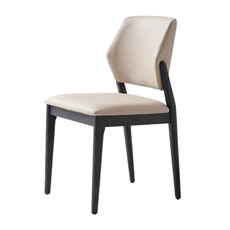 Industrial Upholstered Armless Chair Dining Room Open Back Dining Chair 1 Piece Black Clearhalo 'Dining Chairs' 'Dining Tables & Seating' 'dining_chair' 'furn' 'furn_dining_chair' 'Furniture' 'Kitchen & Dining Furniture' 7163225