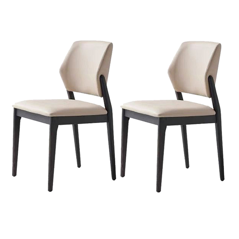 Industrial Upholstered Armless Chair Dining Room Open Back Dining Chair 2 Piece Set Black Clearhalo 'Dining Chairs' 'Dining Tables & Seating' 'dining_chair' 'furn' 'furn_dining_chair' 'Furniture' 'Kitchen & Dining Furniture' 7163227