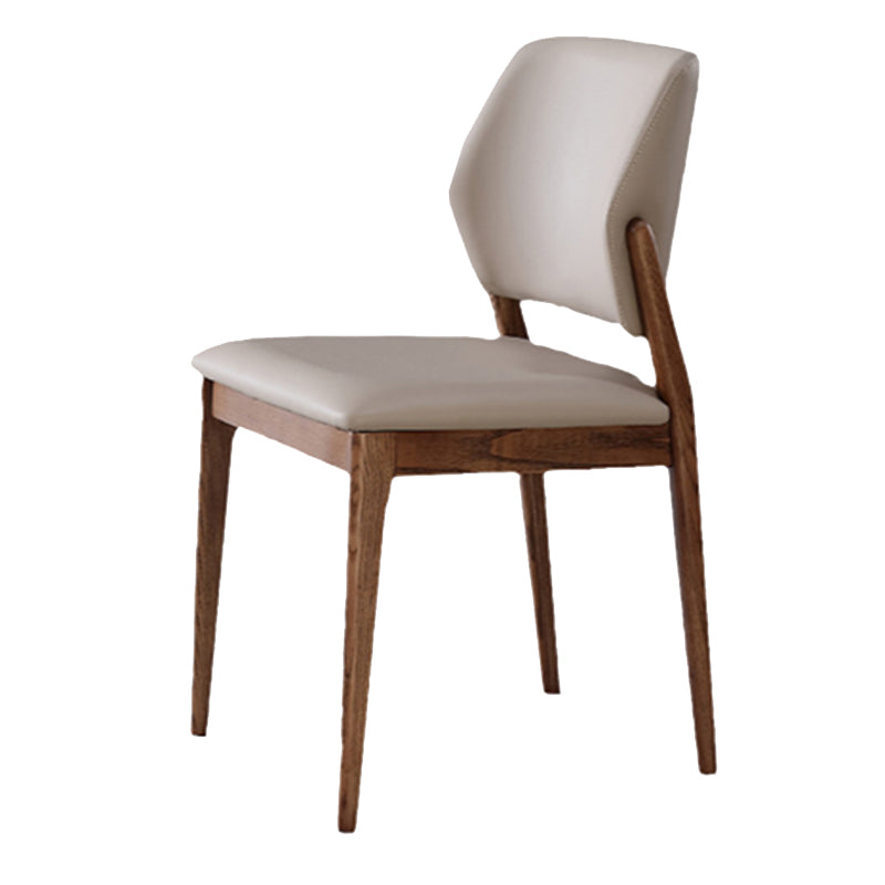 Industrial Upholstered Armless Chair Dining Room Open Back Dining Chair 1 Piece Walnut Clearhalo 'Dining Chairs' 'Dining Tables & Seating' 'dining_chair' 'furn' 'furn_dining_chair' 'Furniture' 'Kitchen & Dining Furniture' 7163232