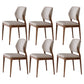 Industrial Upholstered Armless Chair Dining Room Open Back Dining Chair 6 Piece Set Walnut Clearhalo 'Dining Chairs' 'Dining Tables & Seating' 'dining_chair' 'furn' 'furn_dining_chair' 'Furniture' 'Kitchen & Dining Furniture' 7163238