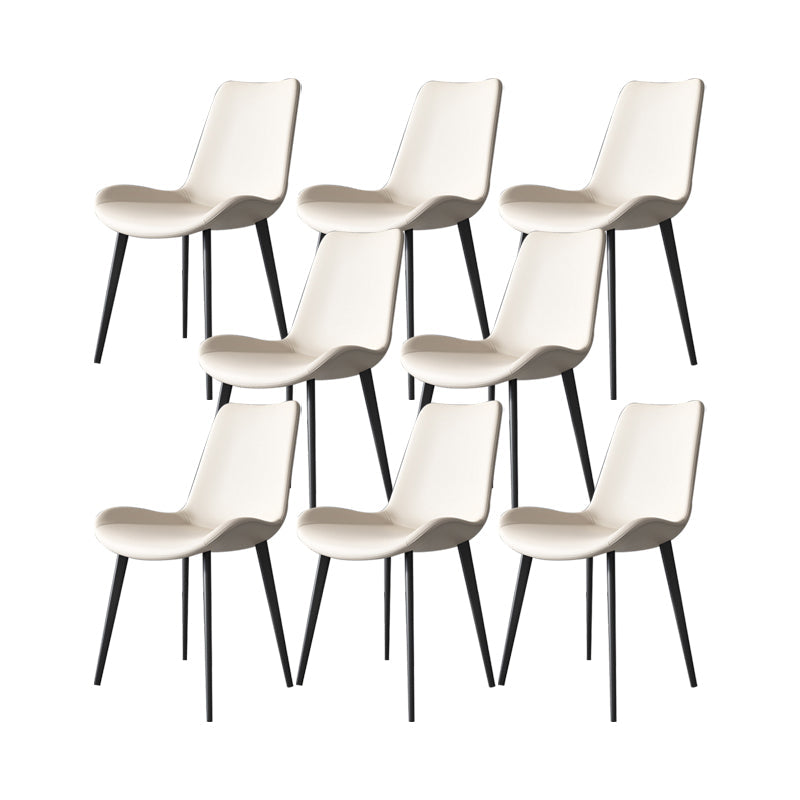 Industrial Upholstered Armless Chair Dining Room Parsons Side Chair