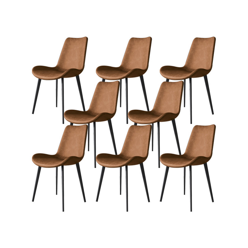 Industrial Upholstered Armless Chair Dining Room Parsons Side Chair