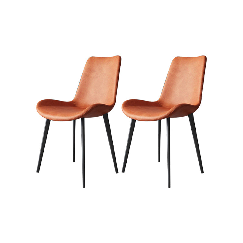 Industrial Upholstered Armless Chair Dining Room Parsons Side Chair