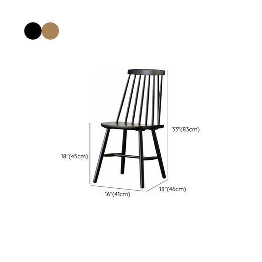Dining Room Armless Dining Chair Home Slat Back Solid Wood Chair