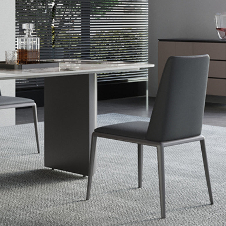 Industrial Upholstered Armless Chair Kitchen Parsons Dining Chair