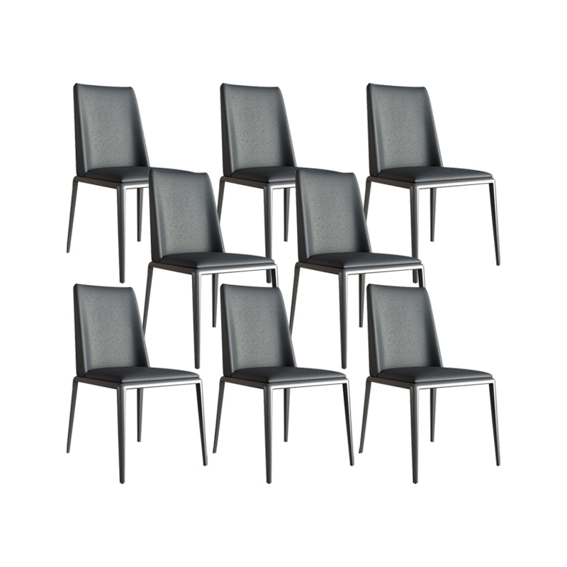 Industrial Upholstered Armless Chair Kitchen Parsons Dining Chair